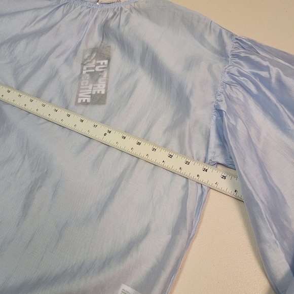 Future Collective Women's Transparent Light Blue Blouse - Picture 3 of 6